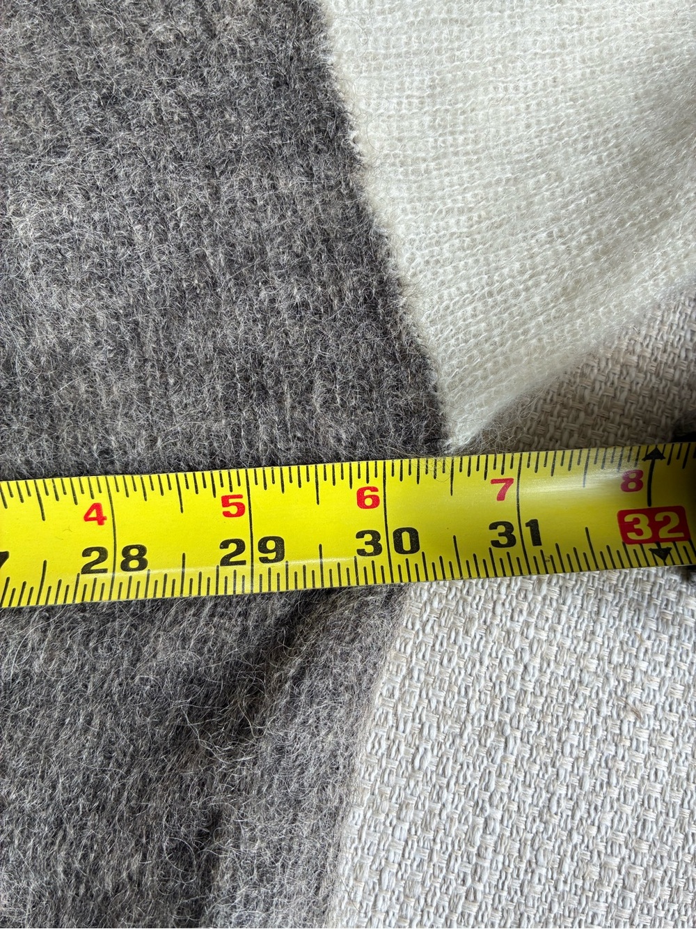 Helmet Lang Sweater Women’s Large Alpaca Wool Gray Cream Colorblock Mohair - Picture 7 of 9